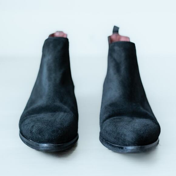 FRAU Women’s Suede Chelsea Boots Black Slip-On Classic Ankle Boots US 8 - Picture 4 of 9